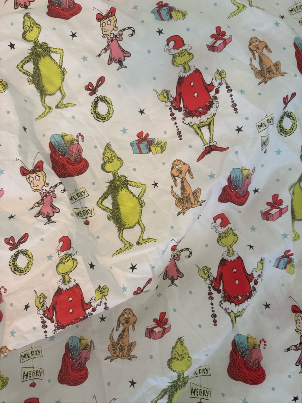 Franco Dr Seuss GRINCH (1) Fitted Sheet Queen And (1) Pillowcase - Picture 2 of 5